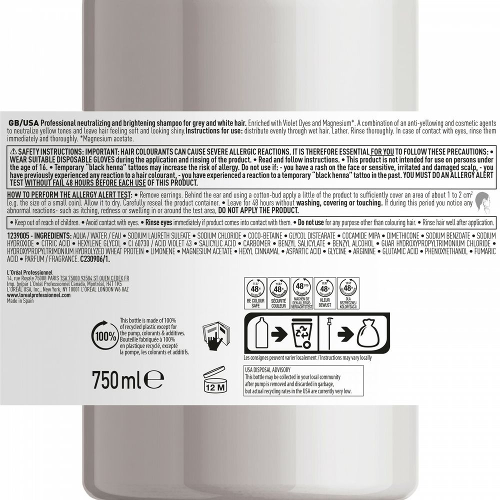 L'Oreal Professionnel Serie Expert Silver Shampoo 500 ml