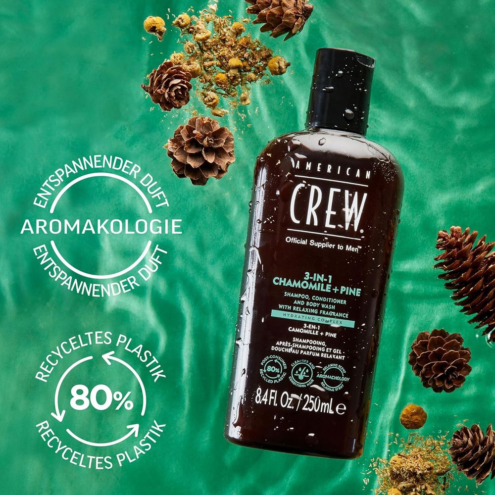 American Crew Chamomile &amp; Pine Relaxing 3-in-1 Shampoo 250ml