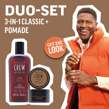 American Crew Geschenkset - 3 in 1 Classic Shampoo 250ml + Pomade 50g