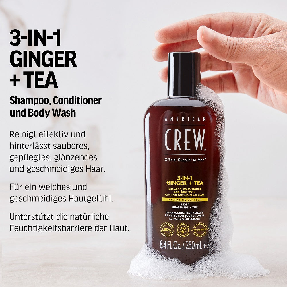 American Crew Ginger & Tea Energizing 3-in-1 Shampoo 250ml