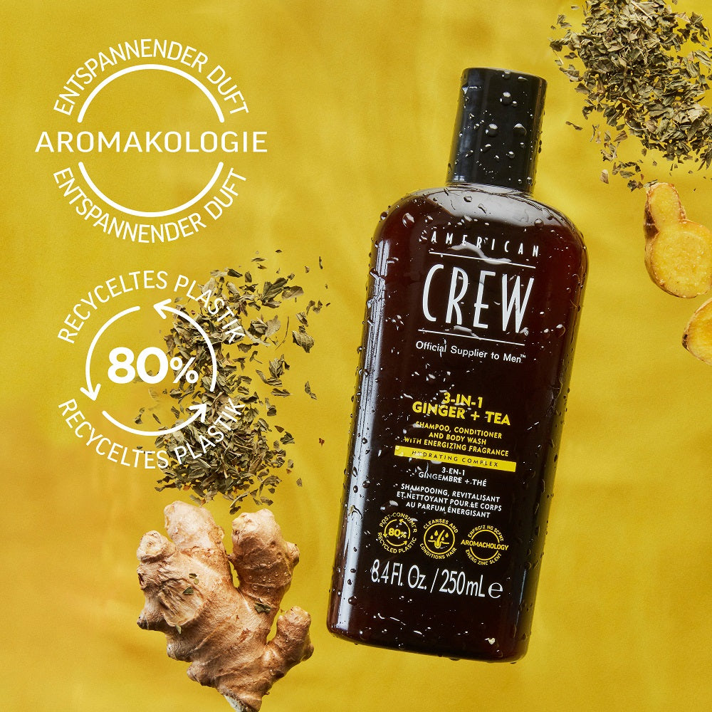 American Crew Ginger & Tea Energizing 3-in-1 Shampoo 450ml