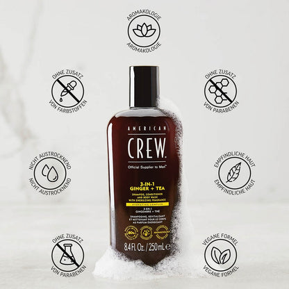 American Crew Ginger & Tea Energizing 3-in-1 Shampoo 1000ml