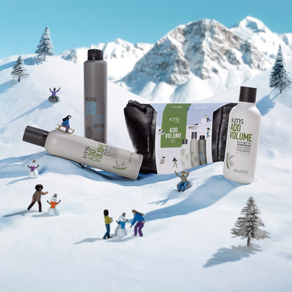 KMS Addvolume Geschenkset - Shampoo 300 ml + Styling Foam 300 ml + Firm Finishing Spray 300 ml