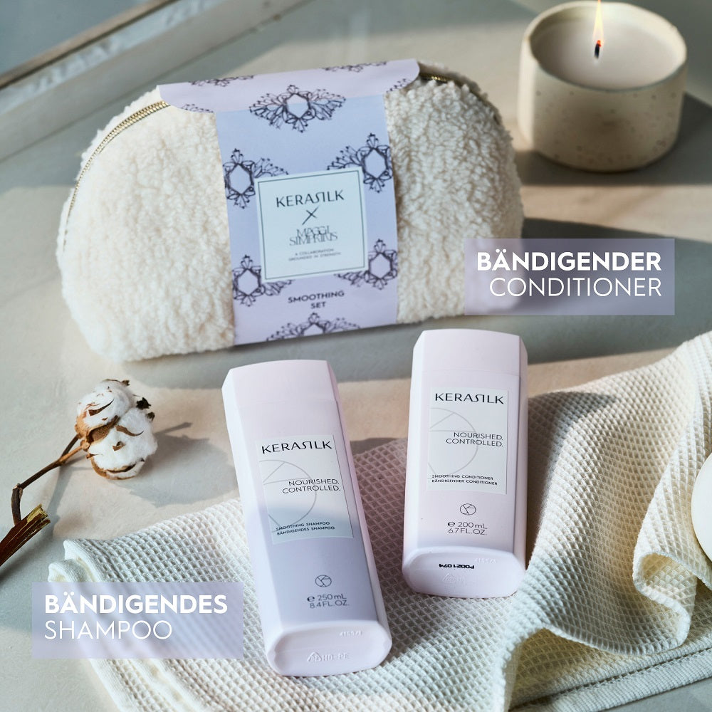 Kerasilk Smoothing Geschenkset - Bändigendes Shampoo 250 ml + Conditioner 200 ml