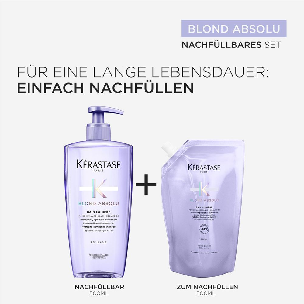 Kérastase Blond Absolu Bain Lumière Refill Bundle - Shampoo 500 ml & Nachfüllpack 500 ml
