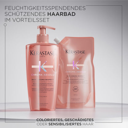 Kèrastase Chroma Absolu Respect Recharge Bundle - Shampoing 500 ml &amp; Recharge 500 ml