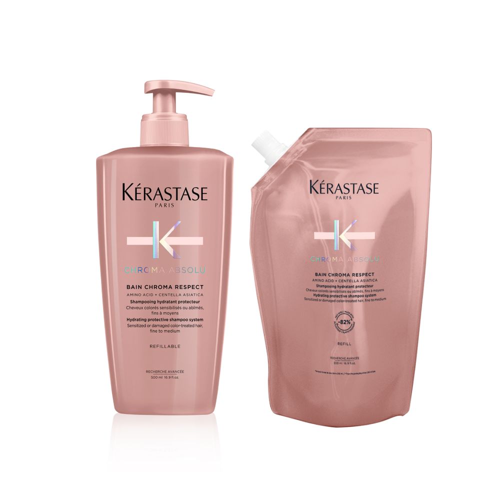 Kèrastase Chroma Absolu Respect Recharge Bundle - Shampoing 500 ml &amp; Recharge 500 ml