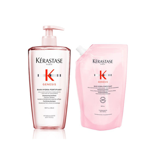 Kèrastase Genesis Bain Hydra-Fortifiant Recharge Bundle - Shampoing 500 ml + Recharge 500 ml