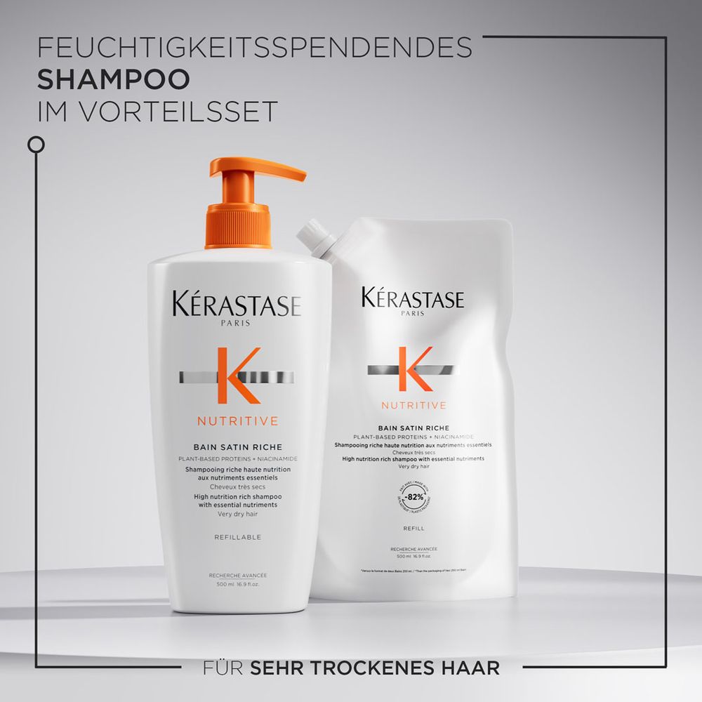 Kérastase Nutritive Bain Satin Riche Recharge Bundle - Shampoing 500 ml + Recharge 500 ml