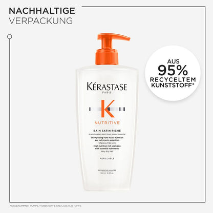 Kérastase Nutritive Bain Satin Riche Recharge Bundle - Shampoing 500 ml + Recharge 500 ml
