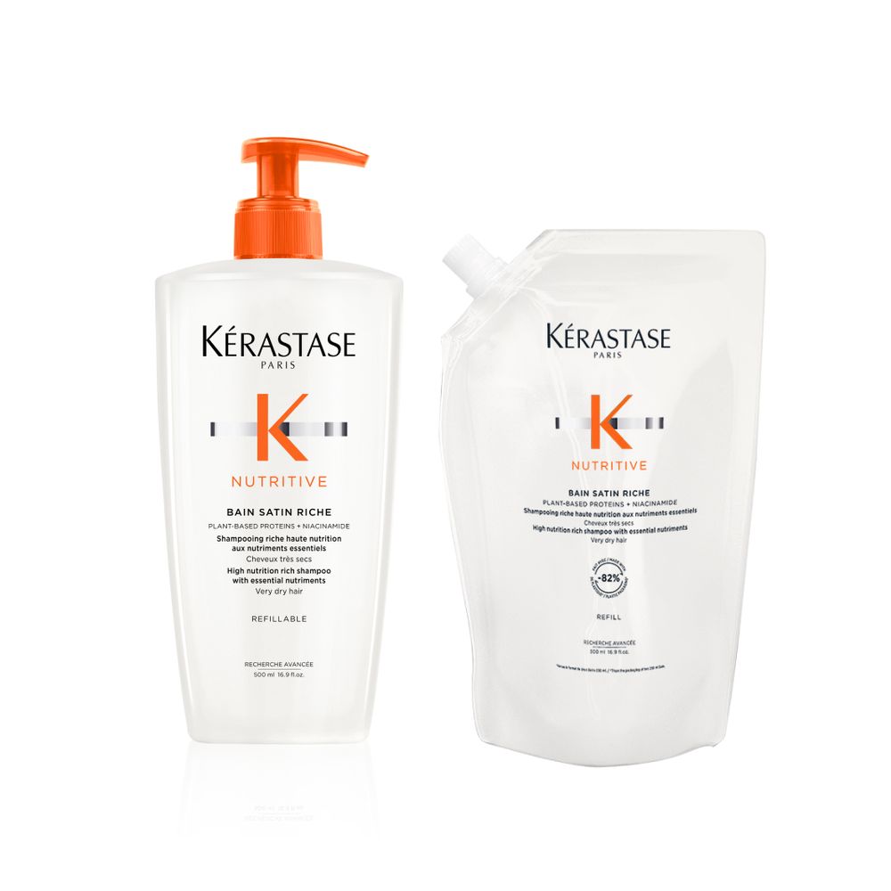 Kérastase Nutritive Bain Satin Riche Recharge Bundle - Shampoing 500 ml + Recharge 500 ml