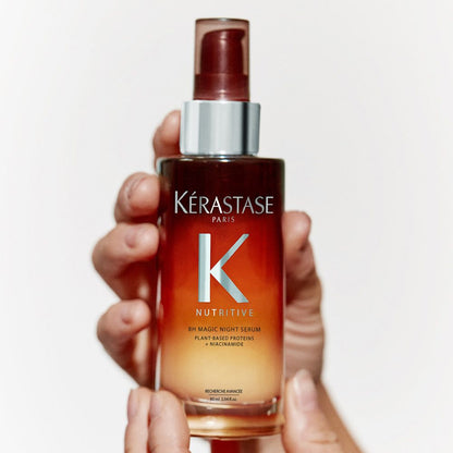 Kérastase Nutritive Set - Bain Satin 250 ml + Nectar Thermique 150 ml + 8H Magic Night Serum 90 ml