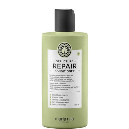 Maria Nila Structure Repair Geschenkset - Shampoo 350 ml + Conditioner 300 ml + Argan Oil 30 ml