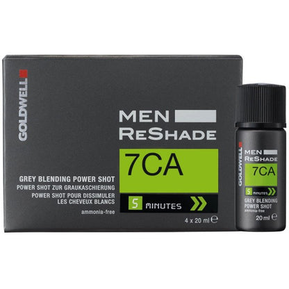 Goldwell Men Reshade 7CA 4 x Shots 20 ml - blond cendré moyen