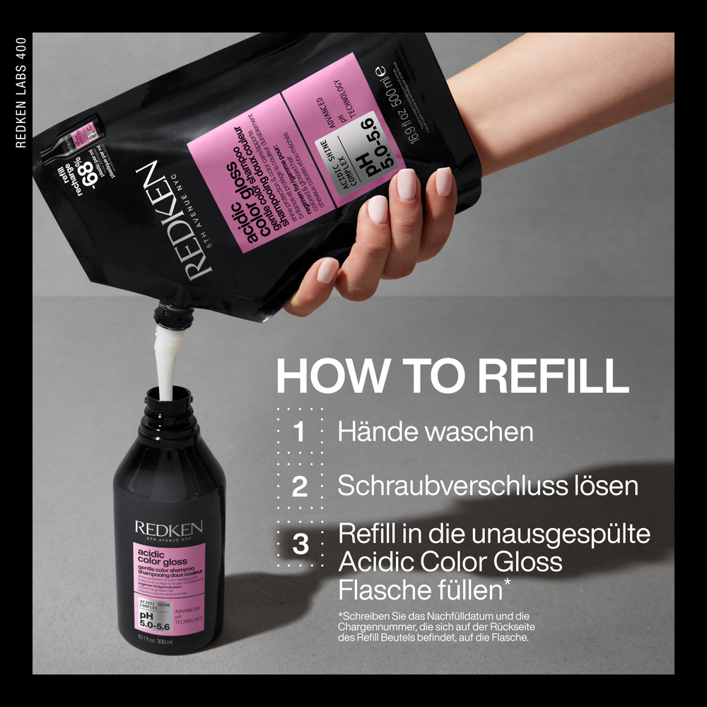 Redken Acidic Color Gloss Shampoo Refill Pouch 500 ml