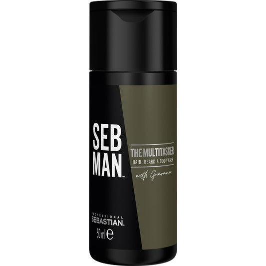 Sebastian SebMan The Multitasker 3in1 Shampoo 50ml - Hair, Beard & Body Wash