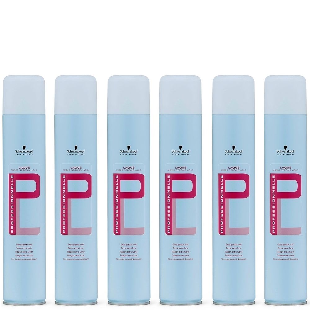 Schwarzkopf Professionnelle Laque Super Strong Hold Haarspray 6 x 500 ml