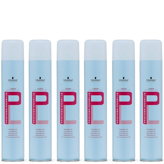 Schwarzkopf Professionnelle Laque Super Strong Hold Haarspray 6 x 500 ml