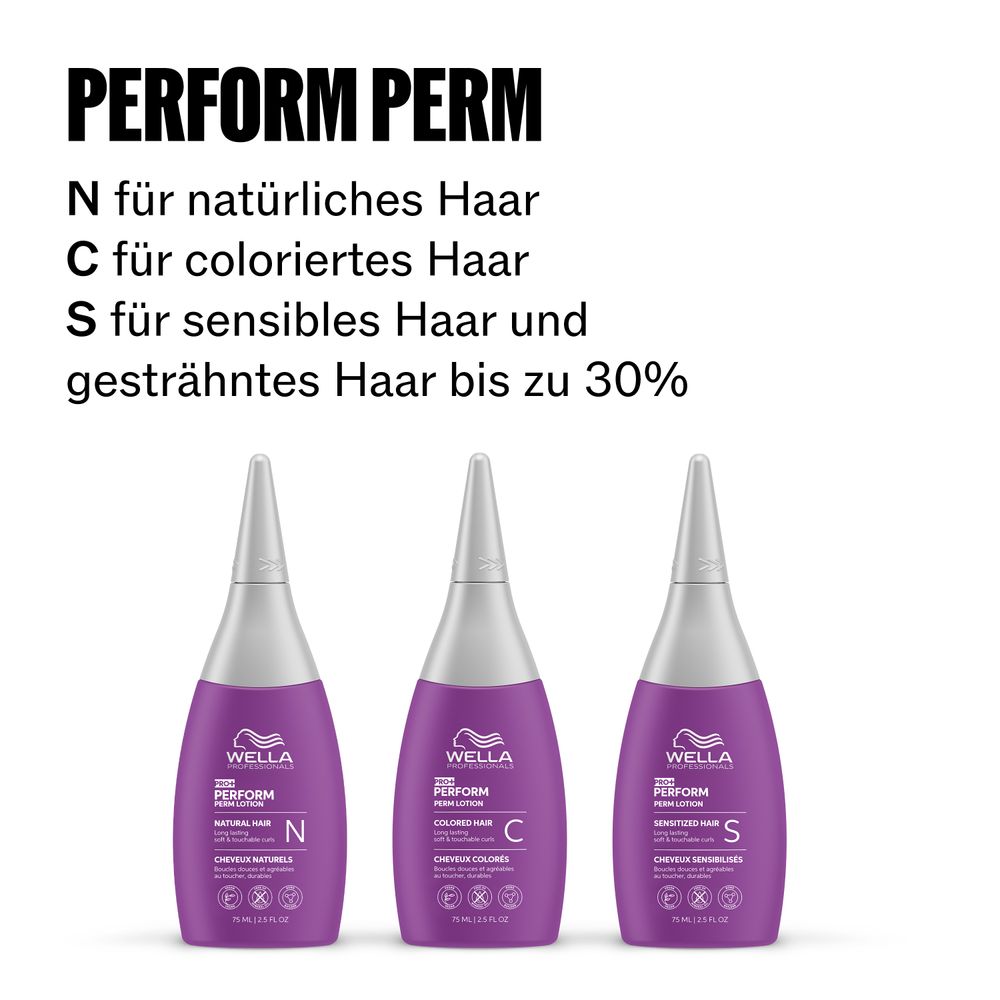 Wella Professionals Pro+ Perform Perm Lotion N 75 ml - für natürliches Haar