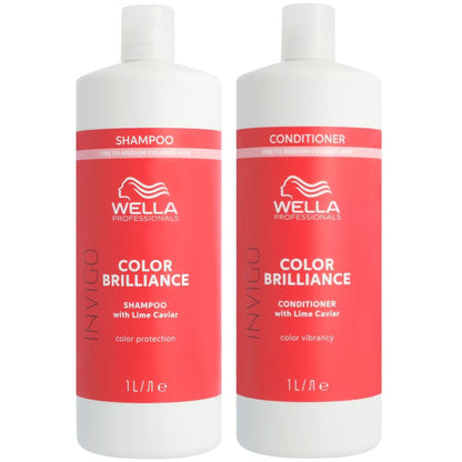 Wella Professionals Invigo Color Brilliance Fine Set - Shampoo 1000 ml + Conditioner 1000 ml - NEW