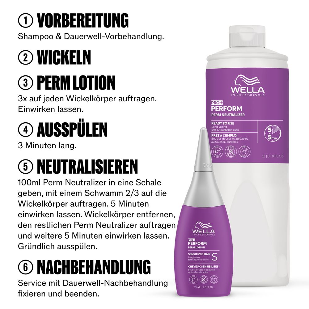 Wella Professionals Pro+ Perform Perm Lotion C 75 ml - für coloriertes Haar
