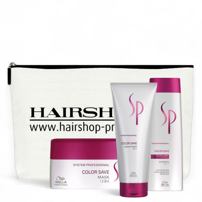 Wella SP System Professional Color Save Gift Set Shampoo 250ml + Conditioner 200ml + Mask 200ml + Cosmetic Bag Free
