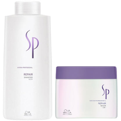 Wella SP System Professional Repair Set Shampoo 1000 ml + Mask 400 ml